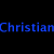 Four horizontal of the word 'Christian' in distinct colors on a black background, with partial visibility at bottom