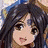 Three anime-style character portraits in a : top-left dark-haired female, top-right silver-haired male, bottom-center light brown-haired female with bow