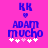 Pixelated blue text and symbols on bright pink background with animated white/pink star changes.