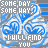 Pixelated blue and white swan with heart-shaped body on gray background, text "SOME DAY SOME WAY" above and "I WILL FIND YOU" below.
