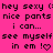 Pixelated text on bright pink background with repeated phrases and heart symbols.