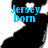 Pixelated blue text on black silhouette background with visible animation changes across frames.
