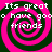 Four identical pink and black spiral patterns with white text reading 'Its great o have gooo friends' arranged in a on a dark background