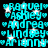 repeated names in cyan pixelated text with white starbursts on a black background, each name preceded by a small heart symbol