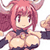 Pixelated anime-style character with pink hair, large eyes, and animal ears in a static 50x50 icon format.