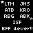 A black-and-white pixel art animation featuring repeated text patterns and small star symbols, with a gray rectangle in the bottom-right corner.
