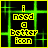 A 5-frame animated contact sheet showing a pixelated yellow text message "i need a better icon" over shifting green grid backgrounds with varying transparency and brightness effects.