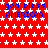 Red background with white stars and blue text reading 'god bless AMERICA' repeated across the image.