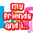 Pixelated text in red, green, blue, and cyan colors on a white background with colorful lettering behind.