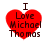 Red heart-shaped icon with 'I Love Michael Thomas' text, showing pixelated animation changes