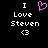 Pixelated text and symbols on black background with pink heart symbol above 'Love' in left , identical layout right of center