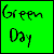 A 50x50 pixel animated contact sheet showing two frames: a green background with handwritten text and a pixelated portrait of a person against the same green backdrop.