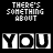 Animated contact sheet of a pixel art icon showing repeated text "THERE'S SOMETHING ABOUT YOU" with red hearts appearing and disappearing across frames on black background.
