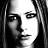 A 2x2 contact sheet of four distinct animated frames from a buddy icon, featuring black-and-white portrait, red text on red background, and brown text logo with .com domain.