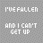 A 5x5 contact sheet of animated frames showing pixelated text "I'VE FALLEN IN LOVE AND I CAN'T GET UP" with a red dot moving across the word "IN" in each frame.