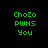 Green pixelated text 'Cho2o PWHS You' appears on black background with pink rectangular overlays shifting positions across four