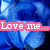 Blue rose background with pink text overlays reading 'Love me...', 'Or don't love me...', and 'Pick ONE' in different