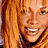 A 48x48 pixel animated contact sheet showing three sampled frames of a celebrity's face with varying hair colors and poses, displayed on a gray background.