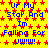 Yellow background with red star pattern, blue text repeating 'Ur My Star And Im Falling For U!!!!!!' in multiple