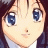 Anime-style character face with large blue eyes and brown hair, next to black background with white text reading "Anime IM" and "com".