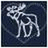 Pixelated icon shows white moose silhouette on dark background with pink and gray containing text