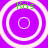 Four identical circular icons with white concentric rings on a purple background, each displaying green text "Kris" above the center.