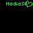 Green pixelated text 'Nodiose' with a heart symbol replacing the 'e', next to identical text without the heart on a black background.