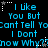Blue pixelated text on black background with white star and dotted line accents, repeating phrases in a