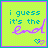 nine identical yellow-green square icons with cyan borders, each displaying 'i guess it's the end' in blue and purple text above two small heart symbols