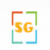 A pixelated icon with orange '5G' text centered inside a four-sided frame made of red, green, blue, and cyan segments.