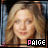 nine pixelated images showing a woman with blonde hair and blue eyes, each with the text 'PAIGE' below her face