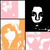 Four distinct pixelated icons arranged in a 2x2 grid: pink with white flowers, black with white anchor, orange with white heart and sparkles, pink with white hearts.