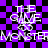 Purple and black checkered background with white text reading THE GAME and MONSTER repeated across the image.