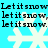 Pixelated text and snowflake icons on a cyan background with repeated phrases.