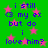 Green background with pink stars and blue text reading 'i still G my ex but do i love him?' repeated in a pattern