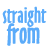 A split-screen graphic with 'straight from class 2007' on the left and 'heaven class 2007' on the right, using blue and white pixelated text.