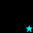 A split-screen animated icon with black and cyan backgrounds displaying text and star symbols.