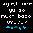 Pixelated text on black background with blue heart symbols, showing repeated phrases and numbers.