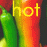 A 2x2 contact sheet of a chili pepper animation with yellow text overlays, showing frame-by-frame changes in visible text and partial peppers against a dark background.