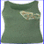 Green sleeveless top with small patch on left chest, green shorts with pink trim and patterned design, gray sneakers with white laces, yellow text reading "PACSUN" on black background.
