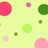 Pixelated image with light yellow background, pink and green circles, and pink text reading "Diana".