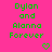 Green pixelated text on bright pink background reads 'Dylan and Alanna Forever' with two green heart icons below.