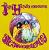 Pixelated yellow background with purple and brown text above a central circular object surrounded by purple and brown floral shapes.