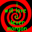 Red and black spiral background with green text reading 'i will love u 4ever morgan' in four identical quadrants.