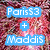 A static image divided into four quadrants with distinct visual elements including text, symbols, and patterns.