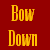 Red background with yellow text reading "Bow Down National To the Real Champions!" and a golden Roman helmet icon on the right.