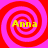 Four identical spiral patterns in red and pink with yellow text 'Anna' at the center of each spiral.