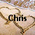 Animated icon shows two interlocked hearts on a sandy beach with waves, text changes from 'Chris plus christina' to '4ever!!! <333 8/1/08!!!'