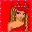 A 4-frame animated contact sheet showing a pixel-art character in red attire with text changing from 'go away BITCH' to other poses, all on a solid red background with white dotted border.
