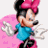 A pixelated 48x48 animated contact sheet showing two frames of a Disney Princess Minnie Mouse icon with pink background and 'Disney PRINCESS' text.